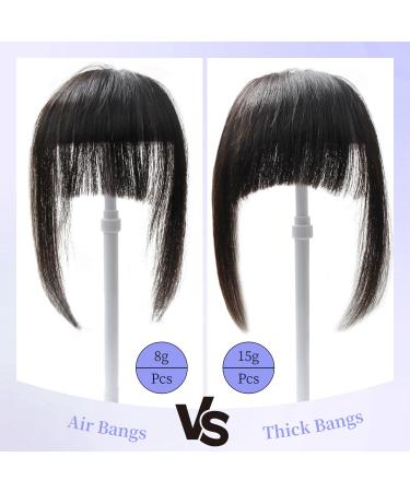 Thick Human Hair Bangs Extension - Natural Black Fringe | Unprocessed & Real Hair - Buy Online on GoSupps.com
