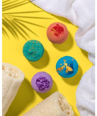 LifeAround2Angels Galaxy Bath Bombs Gift Set - 4 Handmade USA Fizzies with Shea & Coco Butter for Dry Skin Moisturize - Perfect Bubble & Spa Bath, Birthday Baby Bridal Shower Gift idea - Buy Online on GoSupps.com