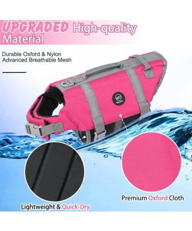 EMUST Dog Life Vest with High Buoyancy for Swimming and Boating - L NewSolidpink - Buy Online on GoSupps.com