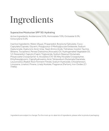 Murad Superactive Hydrating Moisturizer SPF 50 - Dewy Hydration Facial Suncreen Supercharged with Hyaluronic Acid For Plump and Bouncy Skin - 1.7FL Oz - Buy Online on GoSupps.com