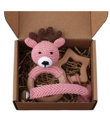 TIAN-K Baby Pacifier Chain - Soft Braided Deer Design Holder for Boys & Girls - Perfect Toddler Toy - Buy Online on GoSupps.com