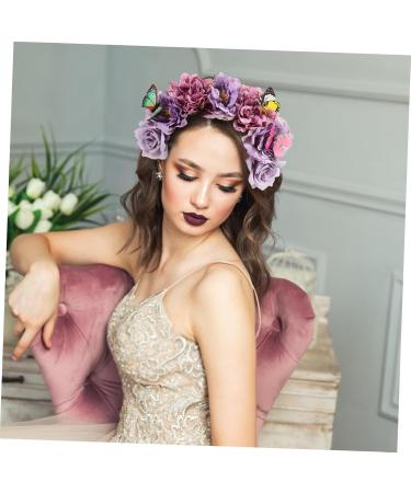 Mikinona Artificial Flower Headband Boho Decor Gothic Accessories Decorative Headband Cosplay Headbands for Women Prom Headbands for Women Flower Headpiece Tea Party Headband Fabric - Buy Online on GoSupps.com