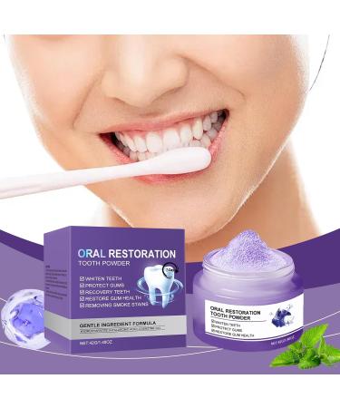 Purple Teeth Restoration Mineral Powder Tooth Powder Effective in Strengthening Teeth and Gums for Daily Use(1pcs) - Buy Online on GoSupps.com