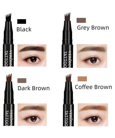 2023 New 4-Tip Microblade Brow Pen Set - Precision Waterproof Microblading Pencil for Long-Lasting Fine-Stroke Eyebrow Makeup - Buy Online on GoSupps.com