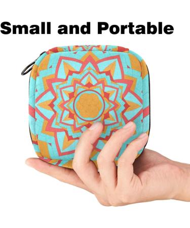 Shop Large Abstract Women's Binding-Storage Bag - Multi-Colored Menstrual Cup Pocket & Zipper - Perfect for Period Inserts Panty Lores & Tampons - Buy Online on GoSupps.com
