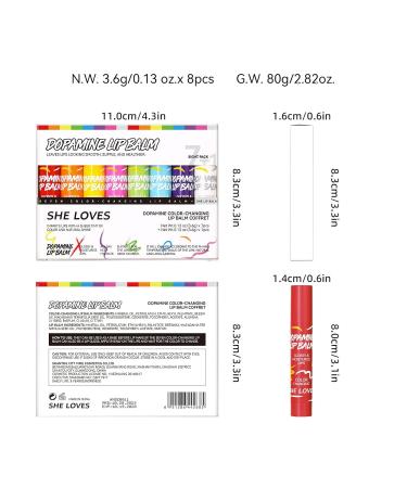 8PCS Tinted Lip Balm Set | Natural Plumping Hydrating Chap Sticks for Women | Perfect Small Gift for Girls | International Shipping Available - Buy Online on GoSupps.com