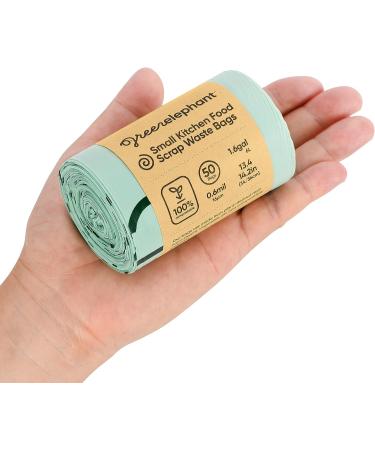 Green Elephant Small Compost Bags - 1.6 Gallon Biodegradable Trash Bags for Kitchen Compost Bin (2 Pack) - Buy Online on GoSupps.com