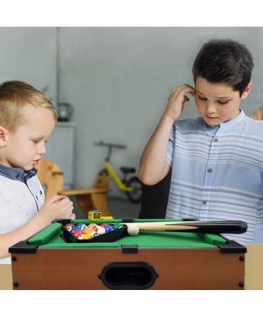 Benfu Mini Table Billiards Game Set - Includes Pool Table, 15 Colorful Balls, Cue Ball, Sticks, Chalk & Triangle - Perfect for Home and Office Desktop Fun - Buy Online on GoSupps.com