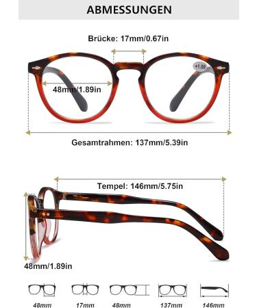 Lanomi Fashion Anti Blue Light Reading Glasses - Small Round Frame Spring Hinges Comfortable for Men & Women 1.0 to 4.0 Yellow 2.0x Visual Aid - Buy Online on GoSupps.com
