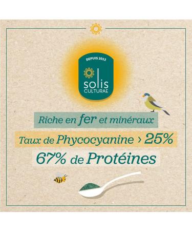 Organic spirulina AB French / 1 sachet 100 g or 200 tablets 100% spirulina / 30 days of cure / Strengthens immunity / Rich in iron / Antioxidant / Boosts the body. Company SOLIS CULTURAE - Buy Online on GoSupps.com