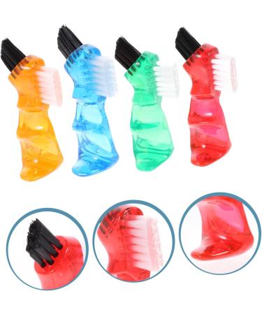 Minkissy 8-Pack Double Head Denture Cleaning Brushes - Portable Multi-Functional Toothbrushes for False Teeth Care - Assorted Colors - Buy Online on GoSupps.com