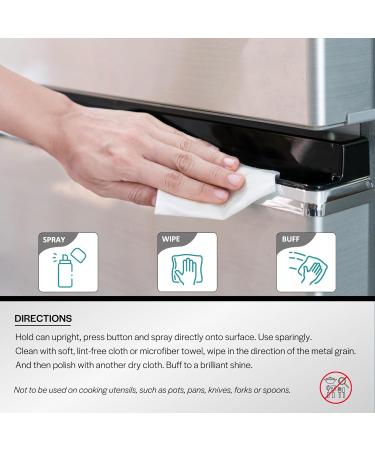 Buy Stainless Steel Cleaner & Kitchen Polish Spray - 14 oz | Removes Grease Fingerprints & Water Marks - Ideal for Refrigerators Ovens & Grills - Buy Online on GoSupps.com