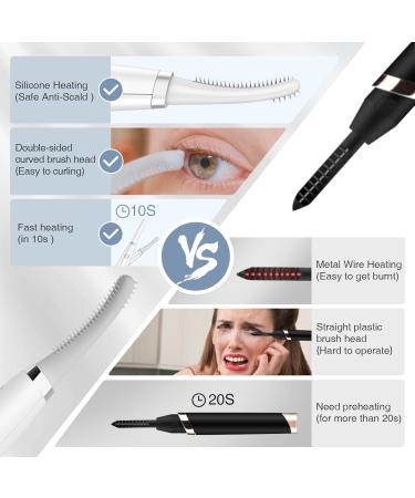 Heated Eyelash Curler TOUCHBeauty Electric Eyelash Curler USB Rechargeable Eyelash Curler with 3 Temperature Settings Silicone Comb Lash Curler for Girls Women Quick Heating Curling1859 - Buy Online on GoSupps.com