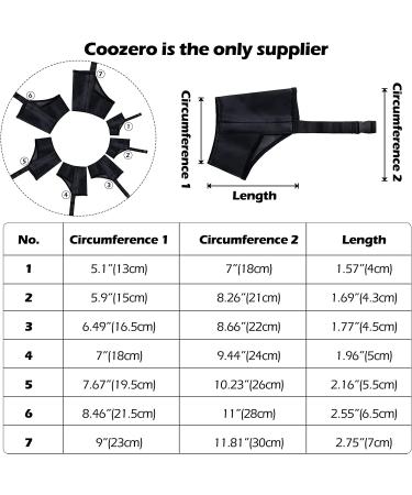 CooZero 7 PCS Dog Muzzles Set | Anti-Biting & Barking | Adjustable Mouth Cover for Small to Extra Large Dogs - Black - Buy Online on GoSupps.com