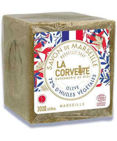 La Corvette Le Cube Edition Limit e Savon de Marseille Olive 300 g - Savon de Marseille traditionnel certifi naturel Cosmos NAT 300 g (Lot de 1) - Buy Online on GoSupps.com