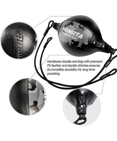 NDNRTA Double End Bag Boxing Set with Leather Boxing Ball - Quick Improvement Training Kit | US Shipping | Camouflage Boxing Equipment - Buy Online on GoSupps.com