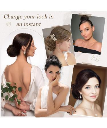 RUWISS HAARTIAL Lang Thin Tousled Updo Bun - Real Hair Hair Tie for Women | 25g Brown & Light Blonde Mix - Buy Online on GoSupps.com