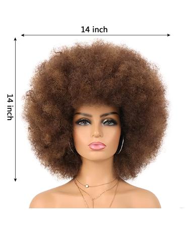 G&T Afro Puff Mixed Brown Wig for Black Women - Fluffy & Bouncy 70s Style - Perfect for Daily & Party Wear (30/33) - Buy Online on GoSupps.com