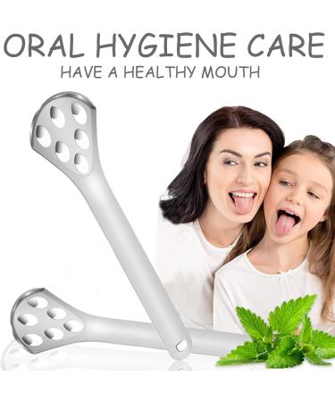 Buy Kasesss Stainless Steel Tongue Cleaner 2-Piece Tongue Scraper for Fresh Breath | Tongue Brush for Adults & Kids | Fight Bad Breath - Buy Online on GoSupps.com