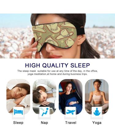 Shop Cowboy Hats Western Eye Mask Light Blocking Funny Sleeping Mask for Men & Women | Soft Adjustable Blindfold for Travel & Naps - Buy Online on GoSupps.com
