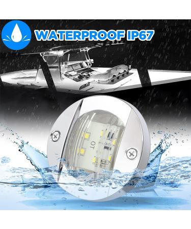 5Pcs White 12V 3 Round Marine Boat Interior Lights - IP67 Waterproof LED Stern Anchor & Night Fishing Lights - Buy Online on GoSupps.com