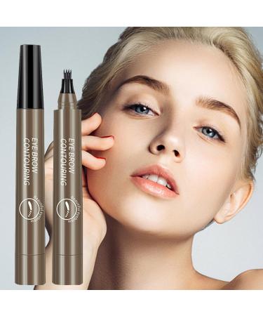 Eyebrow Microblading | Waterproof 4 Fork Tip Eyebrow Pencil | Liquid Brow Long-Lasting Brow Microblading Pencil Eyebrow Makeup Pochy Beige - Buy Online on GoSupps.com