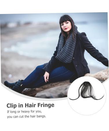 Didiseaon Piece Hair Clips for Women Hat Wigs for Women Braided Hair Clips Dark Brown Hair Extensions Hair Extensions Real Human Hair Clip on Fringe Hair Toppers for Women Xuchang Miss Bangs medium Black - Buy Online on GoSupps.com