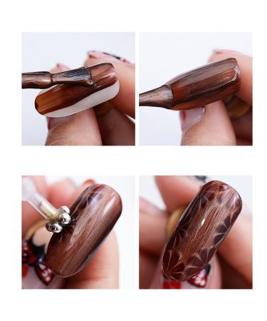 Buy Nail Art Pens - Double Headed Magnetic Nail Polish Dotting Gel Brush Tool for Home | International Shipping - Buy Online on GoSupps.com