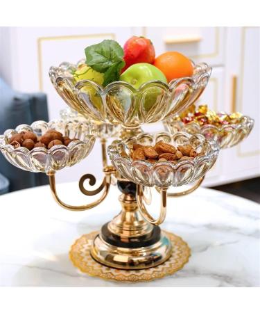 Kitchen Countertop Fruit Rack Fruit Basket Creative Fruit Bowl Crystal Glass Multi Layer Snack Candy Plate Fruit Basket for Home Decor Handmade Artwork Fruit Trays for Party (Size : L) Large - Buy Online on GoSupps.com