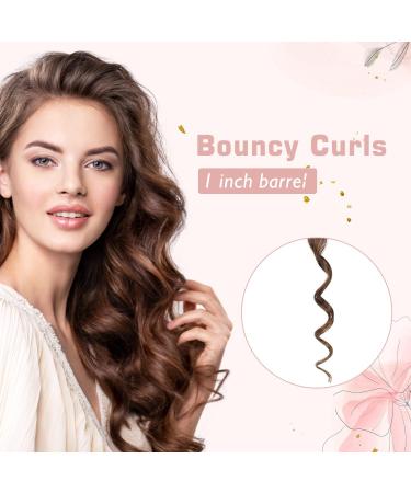 1 Inch Dual Voltage Curling Iron - 450 F Heat Professional Ceramic Tourmaline Wand (Rose Gold) - Buy Online on GoSupps.com