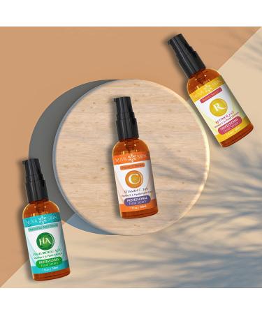 NUVA SKIN Anti Aging Serum Set - Vitamin C, Retinol, Hyaluronic Acid - 3 Pack Face Serum for Women and Men - Skin Care Regimen - 1 Fl Oz - Buy Online on GoSupps.com