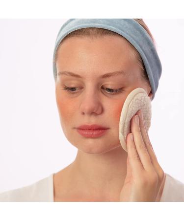 Glart 44AP Washable Cosmetic Pads for Make-Up Removal | 7 Beige & White Pads + Wash Bag | Eco-Friendly & Reusable - Buy Online on GoSupps.com