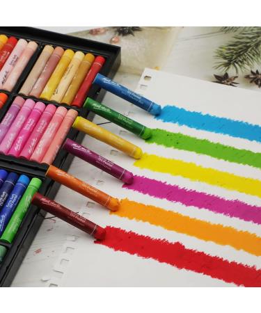 Mont Marte Extra Soft Oil Pastels 72pc - Assorted Bright Colors - Vibrant and Buttery - Ideal for Art, Craft, Coloring, and Sketching - Buy Online on GoSupps.com