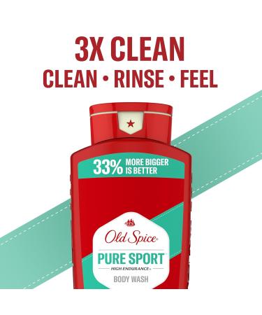 Old Spice Refreshing Body Wash for Men High Endurance 3X Defense 24/7 Shower Fresh with Long Lasting Scent Pure Sport Scent 24 oz (Pack of 2) - Buy Online on GoSupps.com