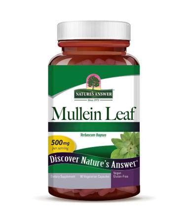 Nature's Answer, Mullein Leaf, 500mg, 90 Vegan Capsules, Gluten Free, Soy Free, Vegetarian, Non-GMO