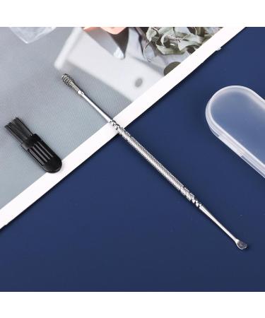 Stainless Steel Spiral Ear Wax Remover Double Ended Ear Cleaner with Brush and Storage Box - Silver | Ear Pick Tool for Ear Wax Removal - Buy Online on GoSupps.com