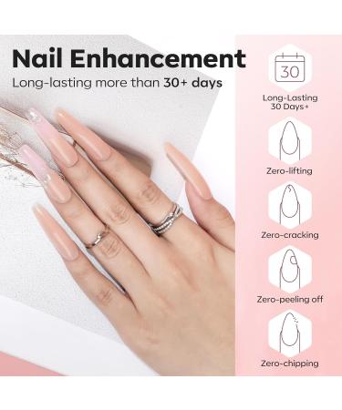 Modelones Pink Builder Gel Set - Professional Nail Primer & Dehydrator for Superior Bonding and Strength - Extension Builder Gel in a Bottle for Nail Hard Gel - Nude Pink Shade - Buy Online on GoSupps.com