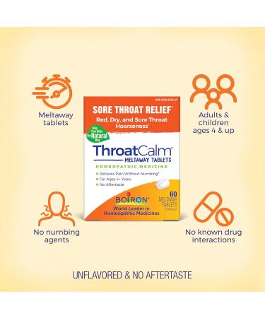 Boiron Calendula Cream and ThroatCalm Tablets Bundle - 2.5 oz Cream and 60 Count Tablets Cream + ThroatCalm - Buy Online on GoSupps.com