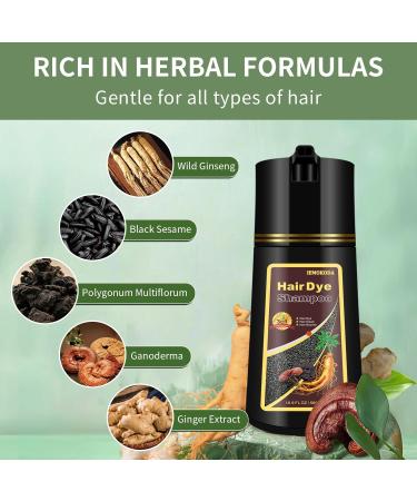 Dark Coffee Hair Dye Shampoo 3 in 1 | 16.9 Fl Oz | Long-lasting Natural Color for Men & Women | Easy Home Use | Non-Greasy & Effective - Buy Online on GoSupps.com