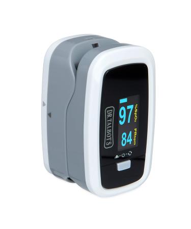Dr. Talbot's Pulse Oximeter with Lanyard & Travel Pouch - White & Gray | Accurate Oxygen Level Monitor for Home & Travel - Buy Online on GoSupps.com