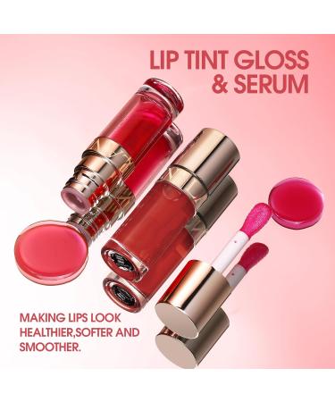 LANGMANNI Hydrating Lip Glow Oil Duo - Honey & Raspberry | Moisturizing Nourishing Lip Oil for Dry Lips - Buy Online on GoSupps.com