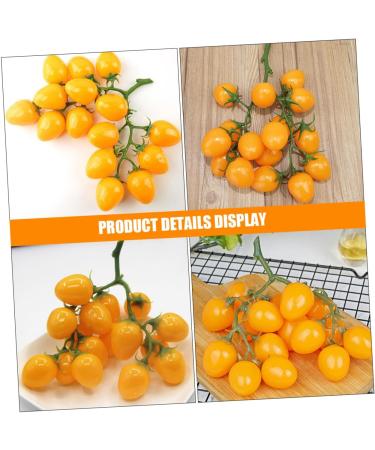 Ciieeo Simulated Small Tomatoes Models Fruit Photo Prop Faux Cherry Tomatoes Ornament Lifelike Fruit Fake Cherry Tomatoes for Decor Home Fruit Ornament Artificial Foam Fake Fruit Yellow 4.00X2.00X2.00CM - Buy Online on GoSupps.com