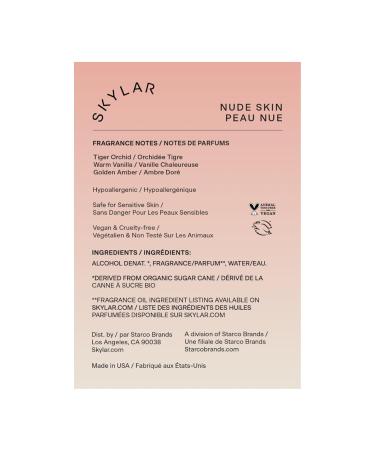 Skylar Nude Skin Eau de Parfum - Hypoallergenic & Clean Perfume for Women & Men Vegan & Safe for Sensitive Skin Notes of Pineapple Vanilla Coconut- 50mL /1.7 Fl oz - Buy Online on GoSupps.com