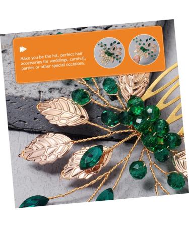 FRCOLOR Bridal Crystal Hair Comb Girls Accessories Girls Hair Clips Bridal Hair Accessories Wedding Tiara Wedding Crystal Hair Comb Barrettes for Girls Zinc Alloy Bride Leaves - Buy Online on GoSupps.com