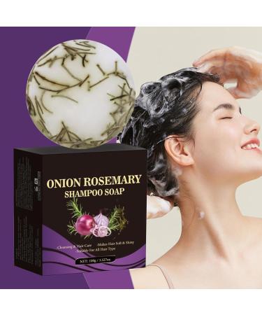 Hair soap hair shampoo rosemary onion shampoo deep cleansing scalp for all hair types 100 g - Buy Online on GoSupps.com
