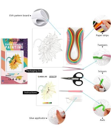 Quilling Kit for Adults - Sunflower Design | Handmade DIY Craft Kit | Home Wall Art Decor | Perfect Gift Idea - Buy Online on GoSupps.com