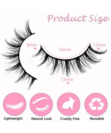 Cat Eye Manga Lashes - 15mm Natural Look Fake Eyelashes | 5 Pairs Faux Mink Anime Cosplay Lashes - Buy Online on GoSupps.com