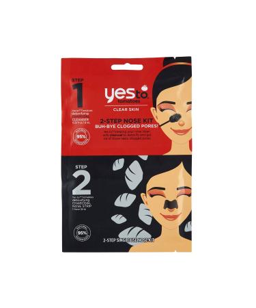 Yes To Tomatoes Two-Step Nose Kit, Detoxifying Daily Cleanser & Nose Strip Clears Breakouts Without Over-Drying With Salicylic Acid & Antioxidants, Natural, Vegan & Cruelty Free, 1-Pack