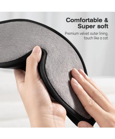 3D Contoured Sleep Mask for Side Sleeper - 99% Light Blocking Eye Mask for Travel, Nap, Night Shift - Grey - Buy Online on GoSupps.com