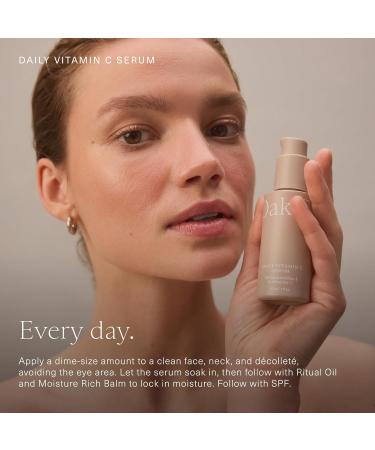 Oak Essentials Daily Vitamin C Serum | Face Serum for Even Skin Tone with Stable Vitamin C Squalane & Plankton Extract 1 Oz - Buy Online on GoSupps.com